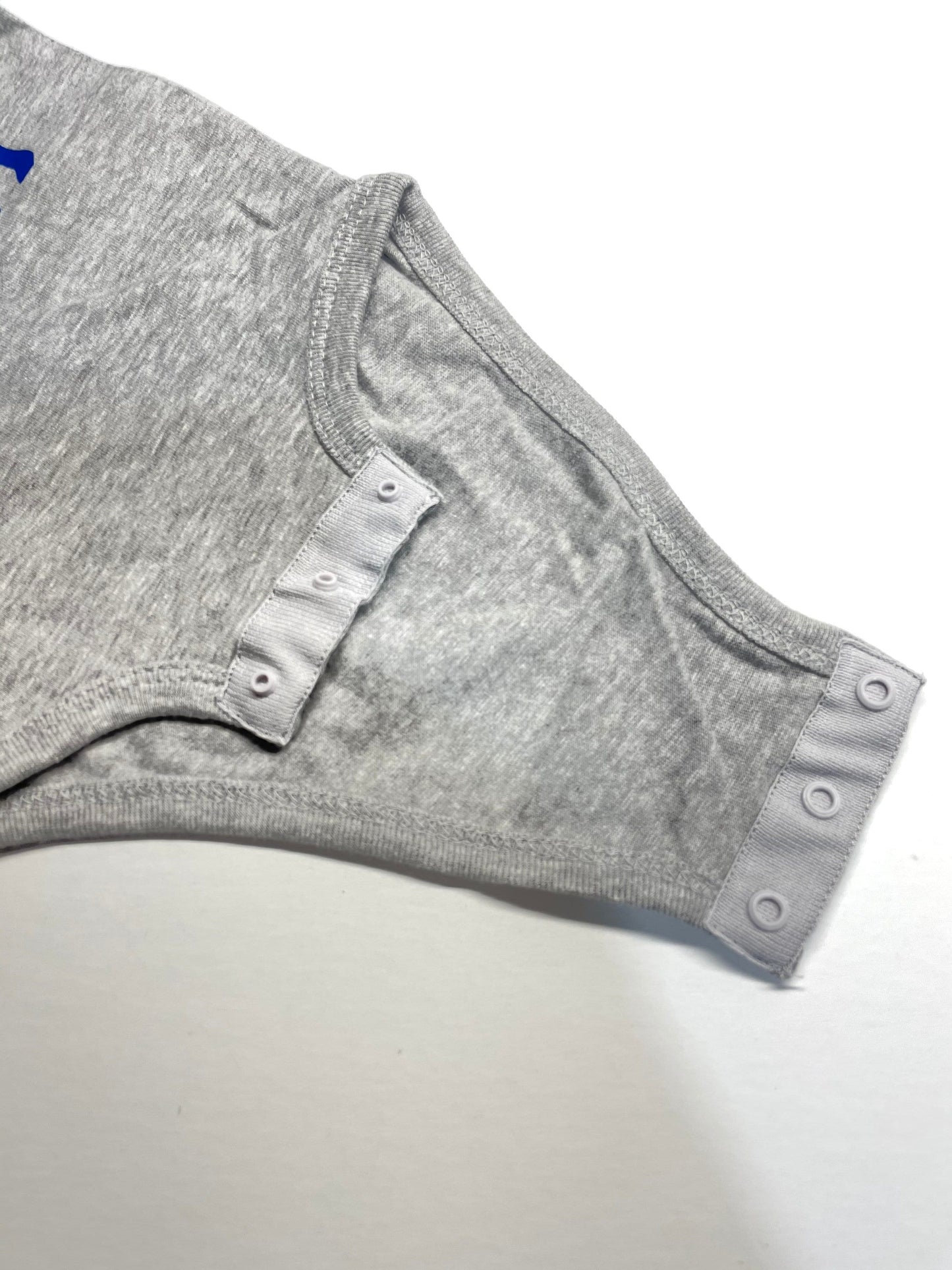 Buffalo NY Grey Blue Raglan Bodysuit Locally Grown