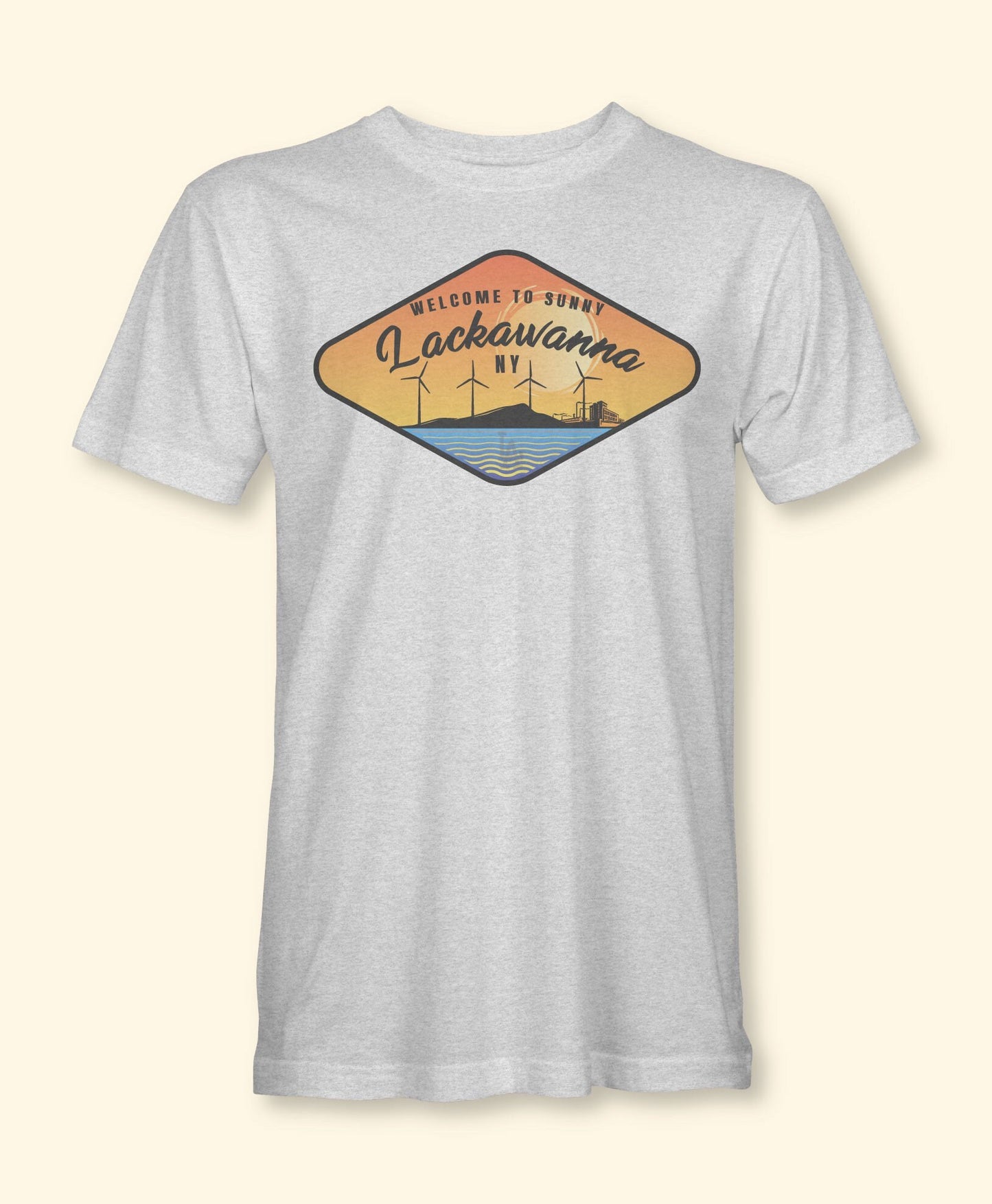 Sunny Lackawanna LA Windmills Steel Plant T-shirt Buffalo NY