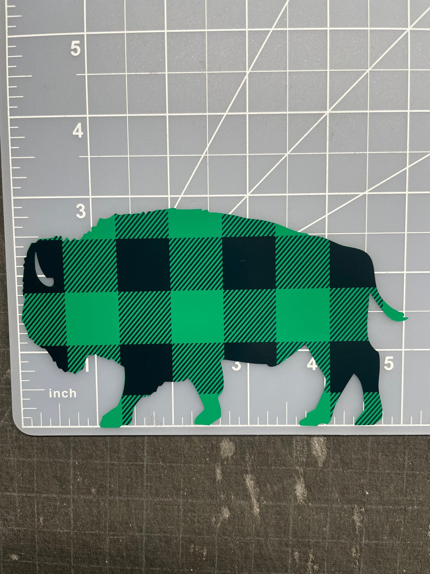 Buffalo NY Buffalo Plaid Green Irish vinyl decal sticker