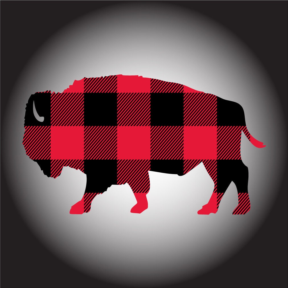 Buffalo NY Red Lumberjack Plaid vinyl decal sticker