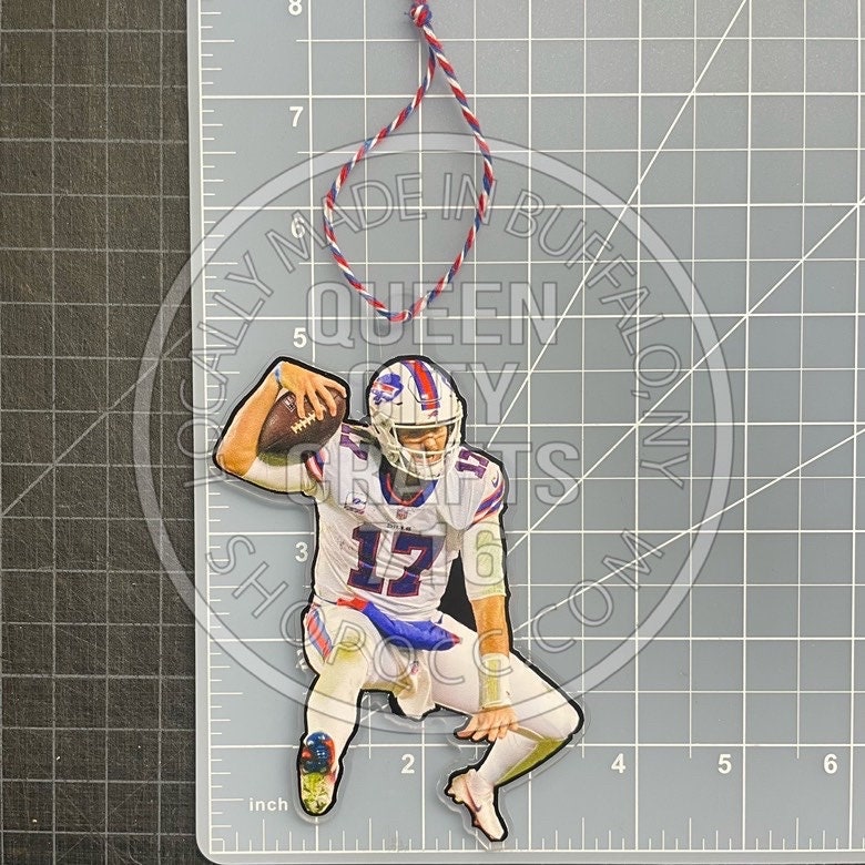 Buffalo Quarterback Jumping Christmas Tree Ornament Hurdle Leap
