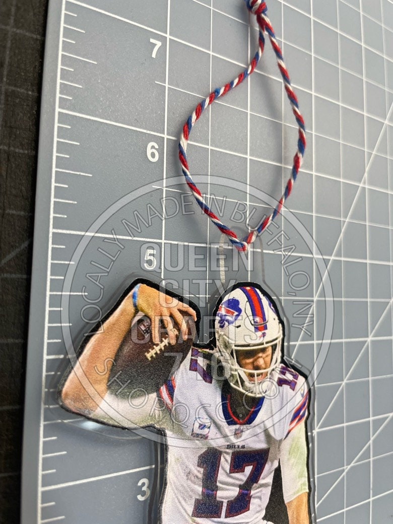 Buffalo Quarterback Jumping Christmas Tree Ornament Hurdle Leap