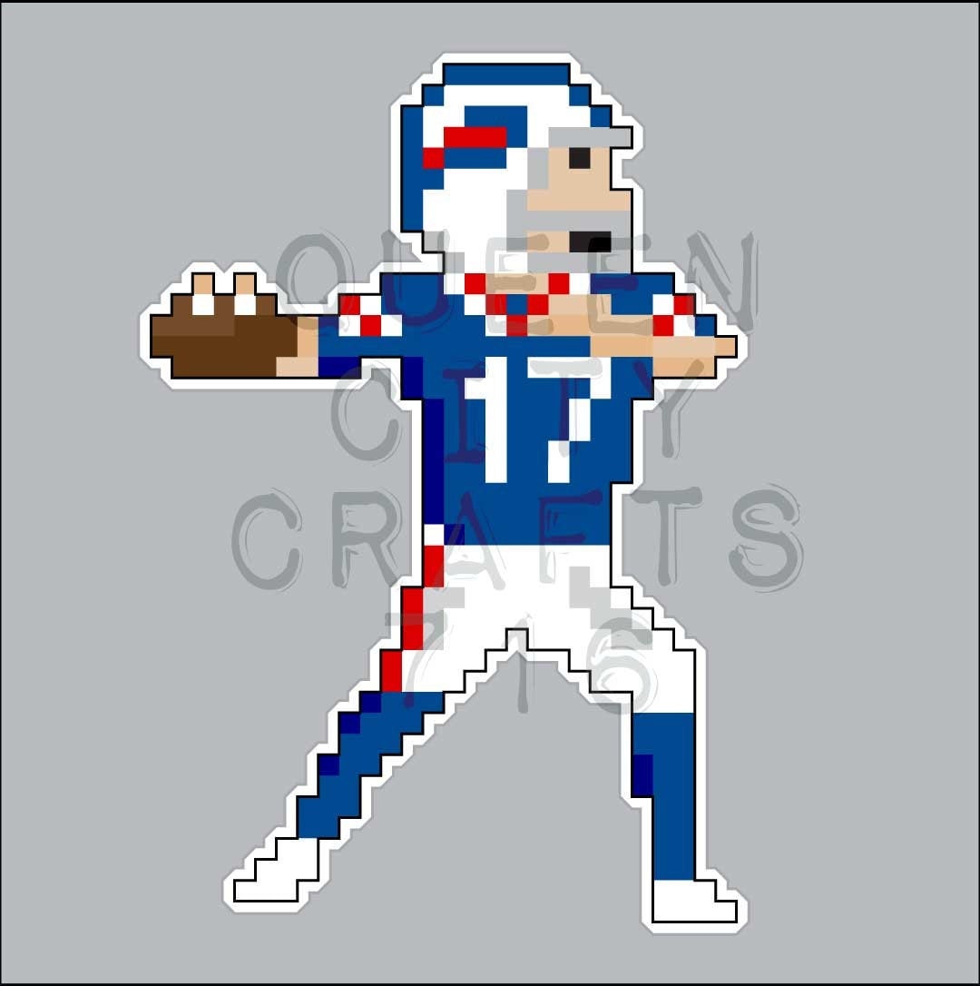 Buffalo Quarterback 8 Bit Retro Decal