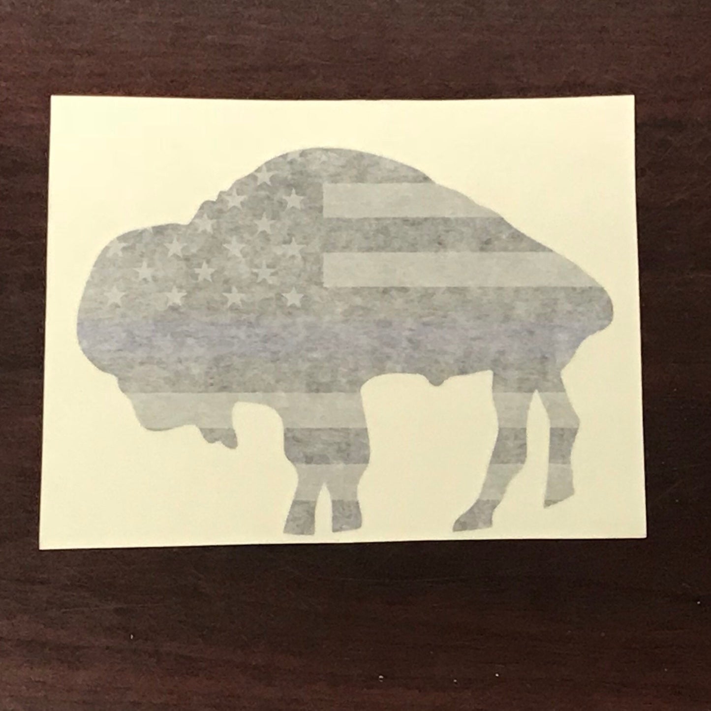 Buffalo NY Thin Blue Line Standing Bison Vinyl Decal Police Reflective Available USA American Flag
