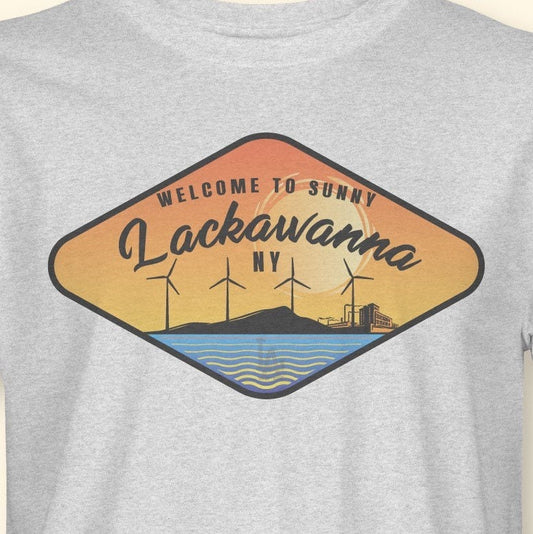 Sunny Lackawanna LA Windmills Steel Plant T-shirt Buffalo NY