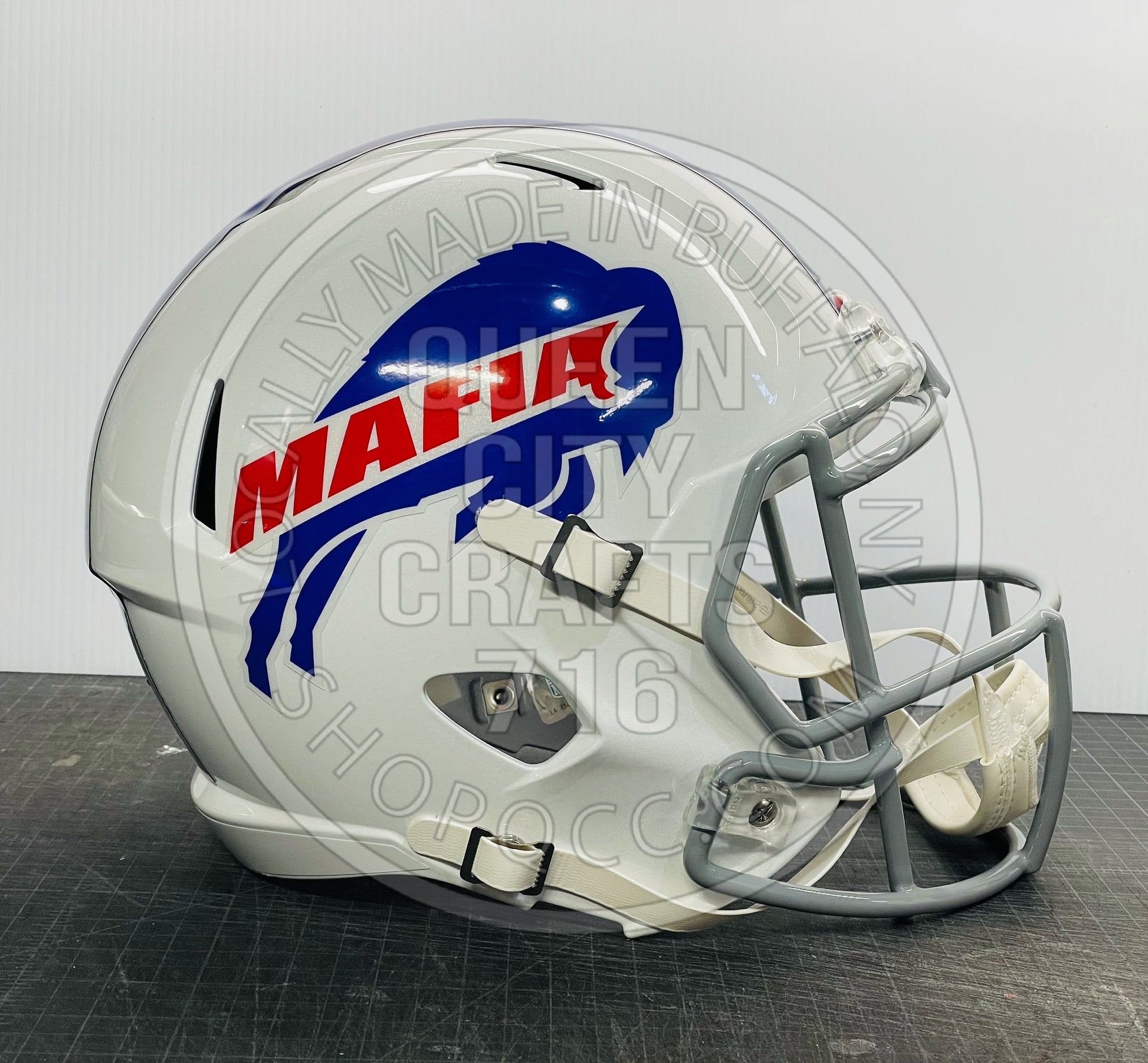 buff football helmet Mafia Buffalo Football Helmet Full Size Sticker Decal – Queen City Crafts