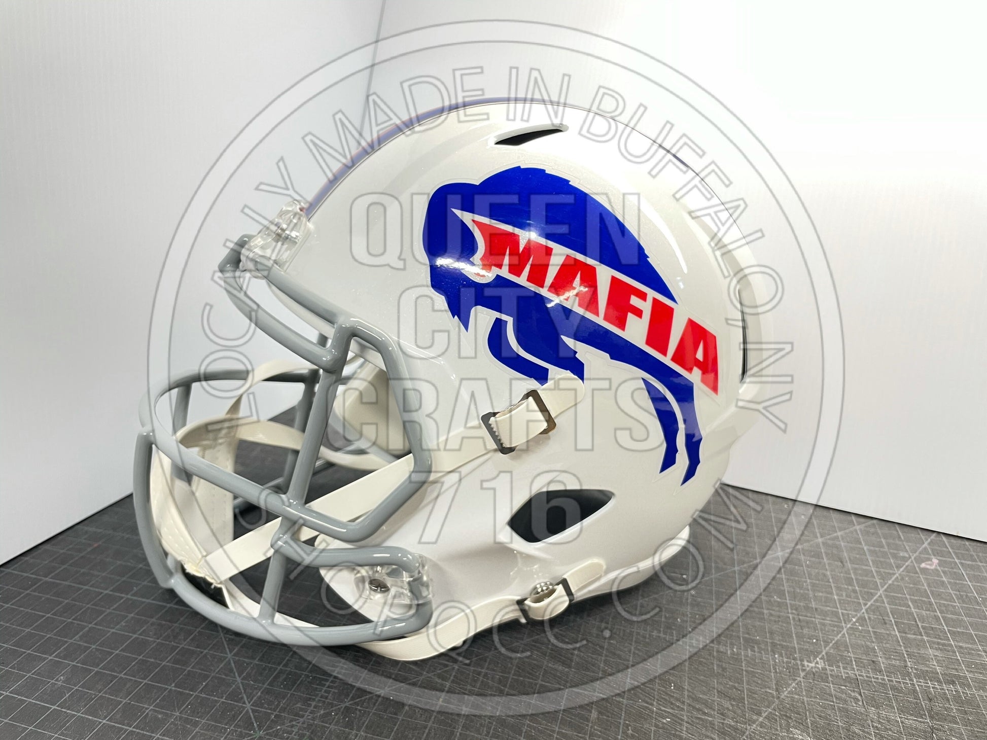 buffalo university football helmets Mafia Buffalo Football Helmet Full Size Sticker Decal – Queen City Crafts