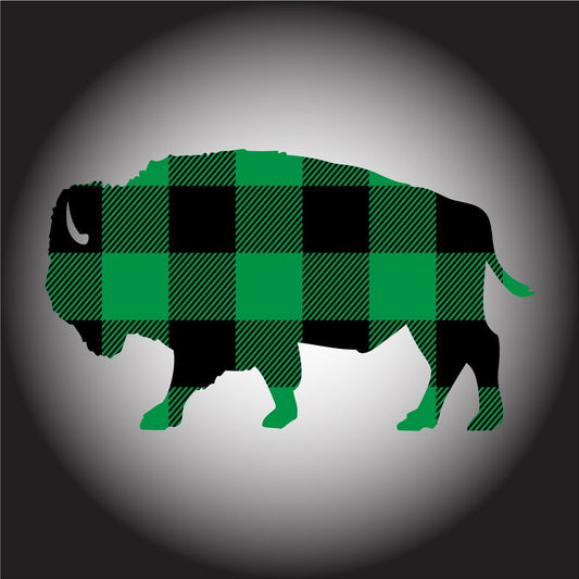 Buffalo NY Buffalo Plaid Green Irish vinyl decal sticker